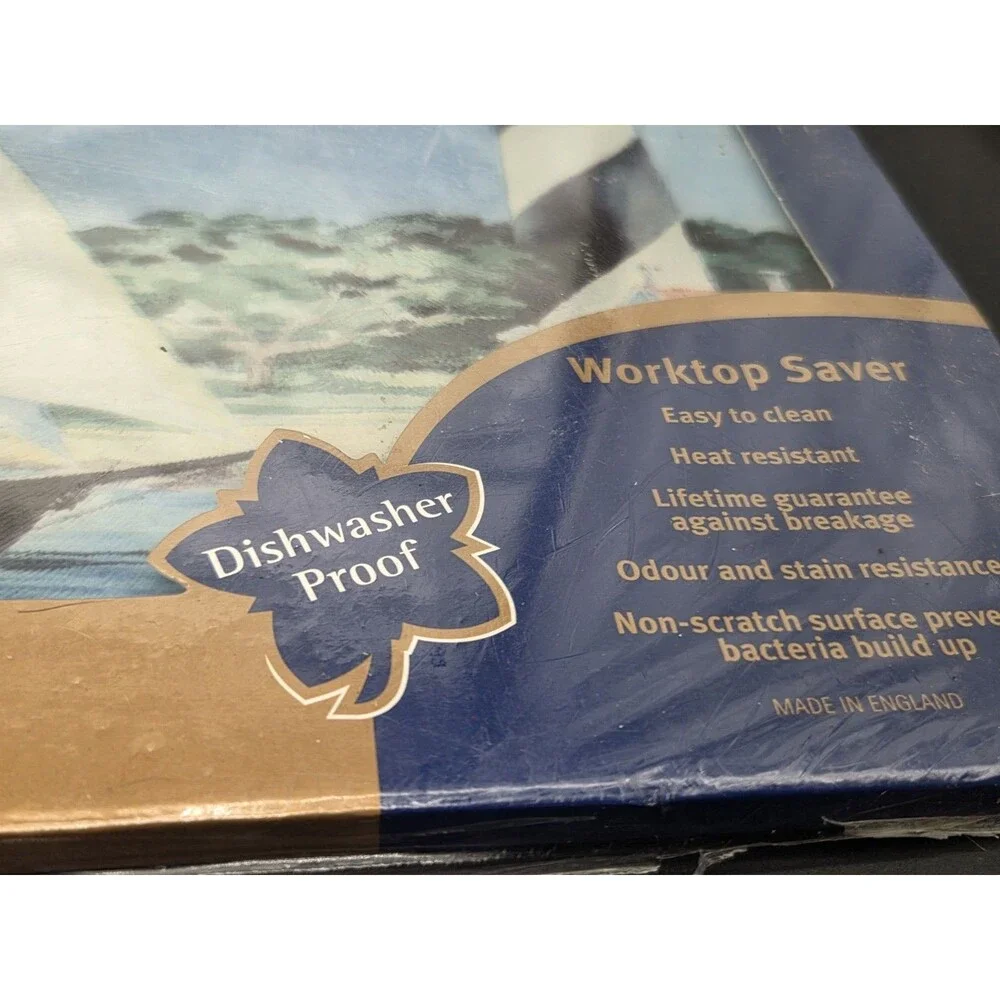 Pimpernel Glass Worktop Saver Regatta Sailboats 16 X 12